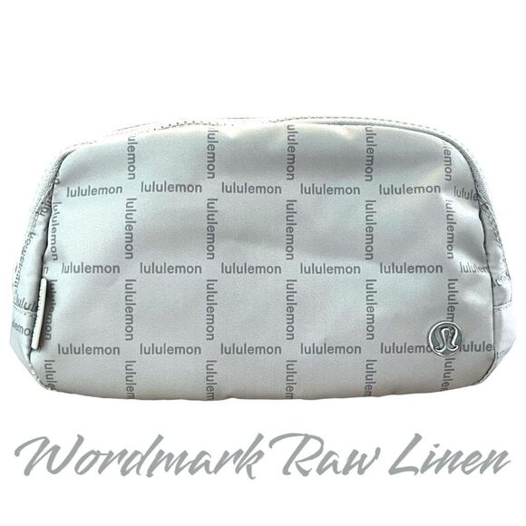 Lululemon Everywhere Belt Bag 1L Wordmark Raw Linen Beige NWT Silver Hardware - Picture 1 of 8
